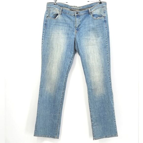 Old Navy The Sweetheart Bootcut Blue Denim Jeans Womens Size 18 Long Medium Wash - Picture 1 of 11